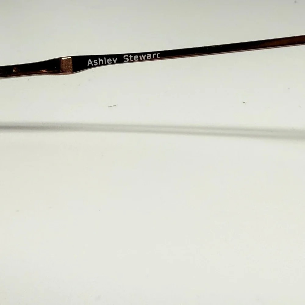 Ashley Stewart AS 91 COL 10 Rose Gold Oval Metal Eyeglass Frames 55-16-135